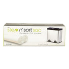 The Step N' Sort Sac Custom Fit Liners - 30 Litre - 120 Pack-Use with Step N' Sort Model# 900602 (item# 1874213) or Step N' Sort Model# 900602R (item# 2718709), the 2 Compartment 60 Litre Trash and Recycling Bin