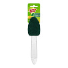 Scotch-Brite Heavy-Duty Dish Wand-Teardrop-shaped scrubber gets into tight corners