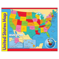 TREND enterprises, Inc. United States Map Learning Chart, 17" x 22", 10 Pack-Classroom