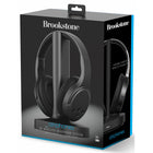 Brookstone BKH500 Rechargeable Wireless RF Stereo TV Headphones-Audio is transmitted wirelessly through Radio Frequency Technology ( not Bluetooth )