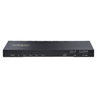 StarTech 4-Port HDMI Splitter - 4K 60Hz - 1 In 4 Out - Built-in Scaler - 3.5mm/Optical Audio-Flexible audio support: The 4K HDMI Splitter has HDMI, 3.5mm, and Optical audio outputs to connect to a variety of speakers or amplifiers. Simultaneous audio output is supported across all ports. Supports Digital to Analog conversion (DAC)