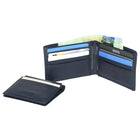 Roots Men's Slimfold Wallet with Removable ID - Navy-10