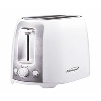 Brentwood Cool Touch 2-Slice Slotted Toaster - White-Extra Wide Slots for Variety of Breads