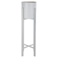 Truu Design Floor Planter with Stand and Frame, 6 x 23.5-inch, White-Measurement: The overall planter measures 6”L x 6"W x 23.5”H in dimensions