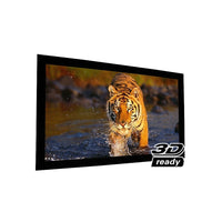 EluneVision Reference AudioWeave 4K Fixed Frame Screen, Audio-Transparent Material, 108", 16:9-Virtually no attenuation of speaker frequency response due to perforations exceeding 2000 holes per square inch, with hole size only 0.0026” by 0.0035”