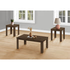 Monarch Specialties 7862P Table Set - 3Pcs Set/Dark Walnut-Spacious table tops to display a lamp, decorative objects, accent pieces