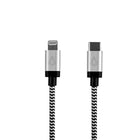 LBT 7 Ft USB C to Lightning Cable, Metal Shell Nylon Braided Plug, Black/White (LBT080)-Braided cable offers protection, strength, and flexibility and more durability than the normal charger cable