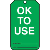 Equipment Status and Inspection Safety Tags, Do not use, SAU738, 25 Pack-Language - English
