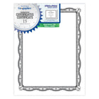Geographics Silver Filigree Heavyweight Certificates - Silver Foil - 8.5" x 11" - 15 Pack-Inkjet and laser printer compatible Certificates