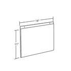 Azar Displays 11" x 14" Horizontal Wall Mount Acrylic Sign Holder, Clear, 10 Pack (162711)-Wall hanging frame is constructed of clear 0.100" thick plastic that allows for easy viewing