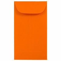 JAM Paper #6 Coin Business Coloured Envelopes - 3.375" x 6" - Orange Recycled - 50 Pack-Colour: Orange Coin Envelopes