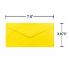 JAM Paper Monarch Recycled Coloured Envelopes - 3.875" x 7.5" - Yellow - 50 Pack -50 envelopes per pack