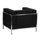 Flash Furniture HERCULES Imagination Series Contemporary Black Leather Chair with Encasing Frame-Contemporary Style