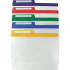 Staples Poly 1/2-Cut File Folders - Letter Size - 8-1/2" x 11" - Assorted Colours-Convenient colour-coded write-on tabs