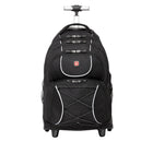 SWISSGEAR Wheeled 15.6" Laptop Backpack - Black-Made of high-density water repellent polyester fabric