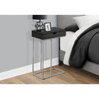 Monarch Specialties 3773 Accent Table - 25"H/Black/Silver Metal-Assembly required: Illustrated instructions and all hardware are provided for convenience (additional tools may be needed)