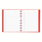 Blueline NotePro Ruled Ostrich Notebook - 9-1/4" x 7-1/4" - Red - 192 Pages (96 Sheets)-192 pages