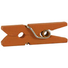 JAM Paper Wood Clothing Pin Clips, Small 7/8, Orange, 2 Packs of 50, 100 Total (230729133a)-Made in North America with non-toxic laminated particleboard