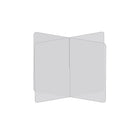 Mark Maker 4 Way Table Divider - 36" L x 36" W x 23.5" H - 1/4" clear acrylic - no pass throughs-Social distancing for up to 4 people