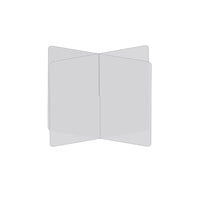 Mark Maker 4 Way Table Divider - 36" L x 36" W x 23.5" H - 1/4" clear acrylic - no pass throughs-Social distancing for up to 4 people