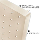 Azar Displays 44" x 13.5" Pegboard 1-Sided Wall Panel, Solid Almond, 2 Pack-Solid Almond
