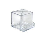 Azar Cube Pencil Holder With Divider & Business Card Pocket, 4" x 4.75" x 4", 2/Pack (556356)-Clean lines and visibility  included with business card pocket