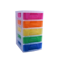 Really Useful Boxes 5x 7L Drawer Tower, Assorted-7 Litre