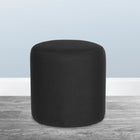 Flash Furniture Barrington Upholstered Round Ottoman Pouf - Black Fabric-CA117 Fire Retardant Foam
