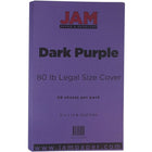 JAM Paper Matte Legal Cardstock, 8.5 x 14, 80lb Dark Purple, 50/Pack (64429566)-Colour: Dark Purple