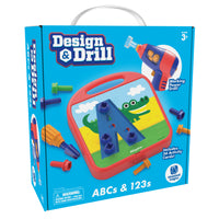 Educational Insights Design & Drill ABCs & 123s - Multicolor-Power up the learning! Little learners can experience the thrill of the drill, using a kid-friendly Design & Drill power drill, colorful bolts, and adorable letter and number cards to practice key preschool skills