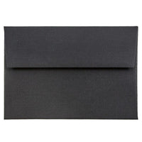 JAM Paper 4bar A1 Envelopes, 3.63 x 5 1/8, Black Linen Recycled , 250 Pack (900919196H)-Black linen recycled envelope