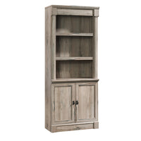Sauder Palladia Library With Doors - 4 shelves - 71.85" H - Split Oak (424813)-Standard - Split Oak - Engineered Wood