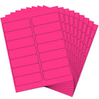 JAM Paper Rectangular Shipping Address Labels - 1-1/3" x 4" - Neon Pink - 126 Pack -Size: 1.33 x 4 Inches, Printer friendly labels are easy to create and customize