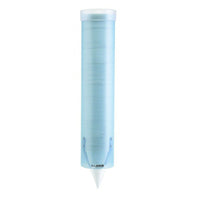 Medium Pull Trype Cup Dispenser Blue 4-10 oz. - Each-Self-adjusts to accommodate a wide range of medium flat-bottom and cone water cups