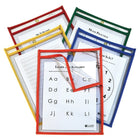 C-Line Easy Load Pockets, 9" x 12", Primary Colours, 25 Pack (CLI42620)-Easy load design is open on two sides for easier access to worksheets.