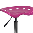 Flash Furniture Vibrant Pink Tractor Seat & Chrome Stool-Swivel Seat