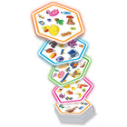 Zygomatic Spot it! - Connect-Large hexagon-shaped cards, each with 10 different symbols on them