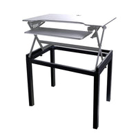Rocelco DADR-FS Desk Riser Floor Stand for DADR-40 or DADR-46, Black-Heavy duty floor stand converts your DADR-40 or DADR-46 desk riser into a complete Sit-to-Stand Desk.
