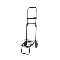Futech HC002 Folding Hand Cart - 39" x 13-1/2" x 17" - Black-Lightweight steel hand cart for better mobility and loading.

