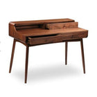 Plata Import Pat Office Desk Writing Desk - Ash Stain Walnut Veneer - Brown-Partial Assembly Required