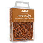 JAM Paper Coloured Standard Paper Clips, Small, Gold Paperclips, 3 Packs of 100, 300 Total (21832057b)-3