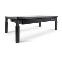 Allsop Metal Art Tri-Level Adjustable Monitor Stand with Drawer - Black-Telescoping legs with three height adjustments (4.13 inches, 5.0 inches, and 5.75 inches)