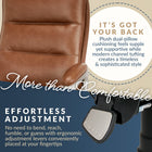 La-Z-boy Jenkins Executive Chair - 29-1/2" W x 31-1/2" D x 45"-48" H - Camel-Weight: 54.3 lb