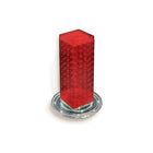 Azar Displays 12" x 4" x 4" 4-Sided Revolving Pegboard Counter Display, Red (700220-RED)-Interlocking four-sided pegboard tower and stands on 9" diameter revolving clear plastic base