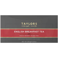 Taylors of Harrogate English Breakfast Tea - 250g - 100 Pack-100% Natural, high in antioxidants; brisk, stimulating flavor perfect with lemon or milk