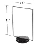 Azar Displays Round Base Vertical Sign Holder, 10 Pack (108714)-Base Round