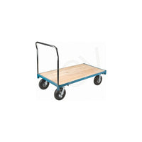 Kleton Heavy-Duty Platform Truck, Deck Width: 36", Handle Height: 42", Deck: Wood Deck, Deck Length: 72", Handle Height: 42"-Deck Width: 36"