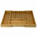 Heim Concept Bamboo Expandable 6 - 8 Slots Utensils Organizer-Brown, Bamboo
