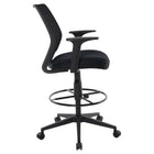 Staples Essentials Mesh Back Fabric Drafting - Black-Features mesh back and fabric seat, comes in black