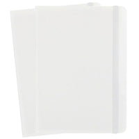 JAM Paper Hardcover Lined Notebook with Elastic Closure, Medium, 5 x 7 Journal, White, 2 Pack (340526605g)-Size: 5" x 7"